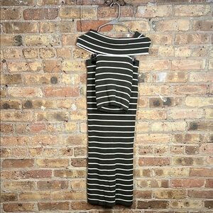 Striped Two-Piece with Skirt